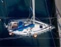 The moorings in the marinas on the Baltic Sea coast are mostly boxes between the jetty and dolphins