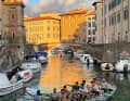 Rowing competitions are a tradition in Livorno. Training takes place in the canals along the former city warehouses