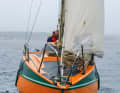 Flat frame: The hull shape is thoroughly modern and performant. Surprisingly, however, the ship was successful in the quarter-tonne world championships on the inshores with a large proportion of crosses