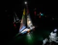Victory from the helicopter: "Malizia - Seaexplorer" is the first boat to cross the finish line of stage three