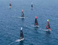 Tutti i sei team dell'America's Cup in un colpo d'occhio. Qui alla prima pre-regata a Vilanova i la Geltrú sulle barche più piccole della Coppa