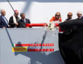 Miuccia Prada christened "Luna Rossa" on the afternoon of 13 April in Cagliari