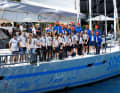 De jeunes membres du Yacht Club de Monaco ont assisté au baptême de "Malizia Explorer".