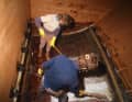 Inside and out, the ship was covered with GRP up to the waterline. The ship's side consists of five layers of mahogany