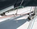 Angle of pull: The mast foot is hinged. However, the angle of pull of the keel stay must be changed as it rubs against the stainless steel plate
