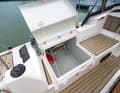 Space for everything. There is no lack of storage space on deck. And the accessibility is impeccable