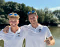 Power-Duo an Land und auf dem Wasser: Lennart Burke (r.) und Melwin Fink.