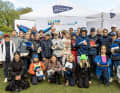 Die Teilnehmer am 1. Eco Team Race Germany, das in Kooperation mit dem Mühlenberger Segel-Club ausgerichtet wurde