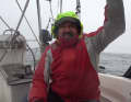 Martin Daldrup on an earlier single-handed cruise with his "Jambo"