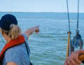 If there is more than one person on board, take a lookout. If possible, the lookout should maintain visual contact with the casualty and point the helmsman in his direction