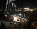 Christian Sauer and his team worked late into the night on the "Argo" to finalise all the preparations in time for the start of the first stage.
