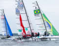 Australiens junge Nacra-17-Segler mischen bei der Kieler Woche vorne mit.
