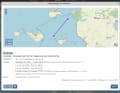 ... e cliccare sul pulsante per essere informati sull'area di pericolo