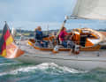 Everything small: stern, wheel, cockpit - all in the style of the flourishing IOR era in the seventies