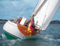 Full bulkhead, small stern: the Slup, built in 1972, is based on the Swan 43
