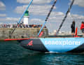 Jubelstimmung zum Einlaufen von Boris Herrmann und "Malizia – Seaexplorer" in Les Sables-D'Olonne