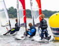 Engagiert starteten die Open-Skiff-Seglerinnen und -Segler in ihre German Nationals.