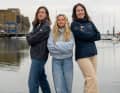 Three women, one team (from right to left): Susann Beucke, Karen Menuet (mini) and Sasha Lanièce are Les Déferlantes.