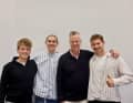 The fathers of the talent competition and winner Tom Wehde (3rd from right).