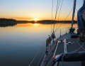 The plan is to experience and enjoy as much as possible - here in one of the many anchor bays in the eastern Swedish archipelago