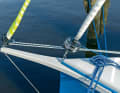 Extended: The bowsprit is made of carbon fibre and can be retrofitted on request