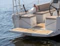 The large bathing hatch is part of the concept and thus also part of the basic equipment from the shipyard