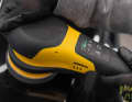 The speed is controlled via a keypad on the top