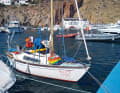 ... Along his Mediterranean route, the young skipper explores alone
