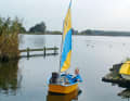 Kuiper learnt to sail on an Opti with his dog Takki