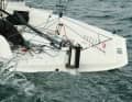 The very flat frame in the stern enables early planing