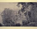Otto Protzen gagnait une partie de sa vie en tant qu'illustrateur avec des dessins et des gravures.  Ici, des vues du lac de Wannsee ...