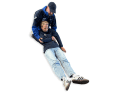 The rescuer reaches under the injured person's armpits and grasps a forearm with both hands. It is important that the rescuer's forearm lies flat on the unconscious person's chest.
