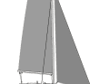 0 to 16 knots: Full sails, traveller 30 cm above the centreline to windward, jib so close that it just touches the spreaders