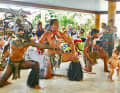The martial dance was performed for locals and tourists in Hakahau on Ua Pou