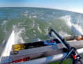 Boxes instead of lockers. Some of the equipment disappears into large metal boxes at the stern when sailing