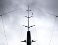Den knapp 60 Meter hoch reichenden Carbonmast laminierte Huismans Schwesterbetrieb im niederländischen Vollenhove. Von den Backstagen gehen zwei Deflektoren ab
