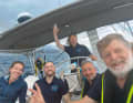 Hier am Rad mit Frances­ca von Matthey, 37, Florian Heberle, 25, Markus Jankowski, 54, und Uwe Datow, 64