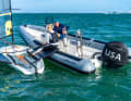 Short break: the low freeboard with tube is important for trainer boats
