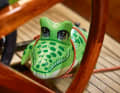 On-board crocodile Ollo has been sailing on board a North German crew for many years. He keeps order below deck and is regularly rewarded with a hearty on-board feast - usually after bad weather