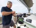 The sheet winches are mounted at a good height. Here you work efficiently and with power
