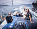 The "Holcim-PRB" quintet is in a good mood during training.