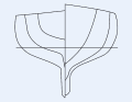 S-frame: The Vindö has its greatest width approximately in the centre of the hull, not at deck level. She is very bulbous