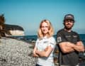 Strategin Anna Barth und Steuermann Erik Heil auf Rügen