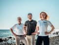 Anna Barth e Erik Heil con il sindaco di Sassnitz Leon Kräusche