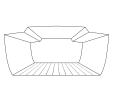 Stretch longitudinal lines: Lines that run in the direction of the centre of the ship stretch the salon and make it look deeper