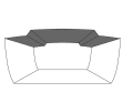 A dark ceiling is oppressive: A dark ceiling feels heavier and pressurises the room.  The light-coloured floor is unsettling