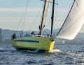 Striking shapes. The chine edges are very hard-set and run the entire length of the boat. The design ensures great dimensional stability under sail and keeps the waterline slim.