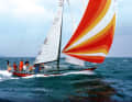 Das glorreiche Trio : „Saudade“ - Albert Bülls S&S-Design entstand bei Huisman aus Aluminium. Konsequenter Racer mit Mittelcockpit. Steuermann war Berend Beilken