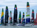 SailGP-Rennszene aus San Francisco.