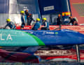Das spanische und das brasilianische SailGP-Team in der Nahaufnahme.